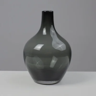 Ваза стеклянная EMBER, дымчатый, 18*29см_3