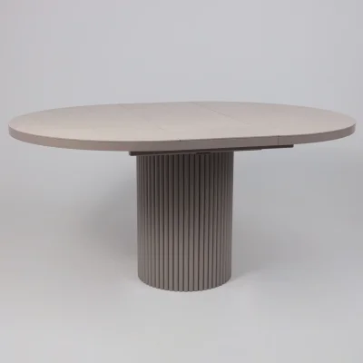 Стол ASKAR ROUND SLIDE-116, раздвижной круглый 116(156), BAYONA IVORY PREMIUM CER/Капучино_12