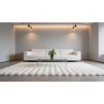 Ковер BUBLE FAUX FUR, белый, 160*230см_2