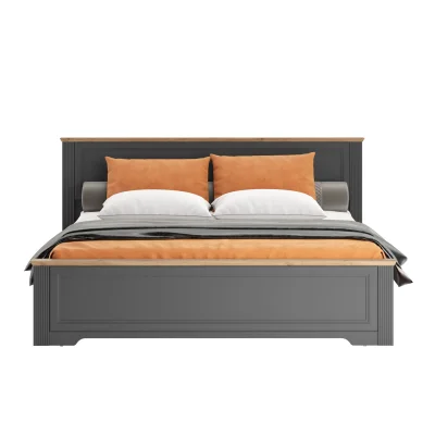 Н.м. "JASMIN" кровать LOZ180х200 Д, к.Графит+Дуб артизан/ф.Графит_2