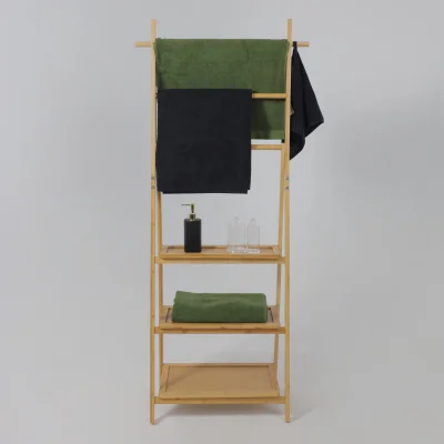 Набор полотенец махровых TANUKI, 2 шт (50*90см+70*140см), черный, 19-0303_12