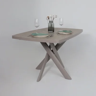 Стол LEONEL-130, раздвижной 130(165)х85, Бежевый камень-HPL/Капучино_6