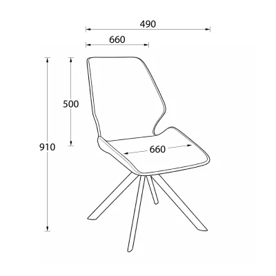 Стул BATMAN-R 360, g22 GRAPHITE шенилл lux - GRAPHITE замша lux\черный_3