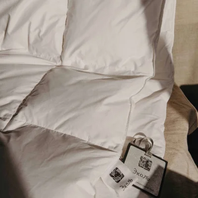 Одеяло "Эколь белый пух" 140*205, батист/пух_11