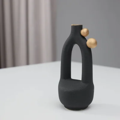 Ваза керамическая MACY, черный, 9,5*8,5*20,5см_5