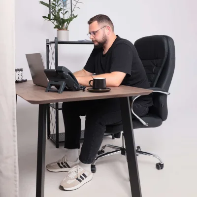 Кресло рабочее, поворотное RICHARD, черный_25