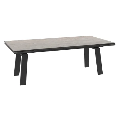 Стол PANAMA SLIDE-230, раздвижной 230(310)*115, БЕЖЕВЫЙ КАМЕНЬ - COMPAKT CER/Черный фотография