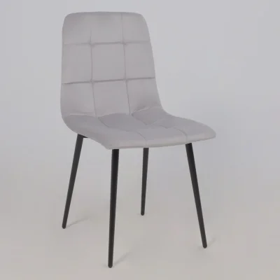 Стул AV 406-N, светло-серый бархат H-09/черный_13