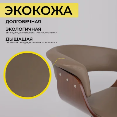 Стул барный ROSSI, экокожа, шоколадный C-5/черный_5