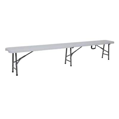 Скамья складная Bench AKS тип 2, белый (240х30х43) фотография