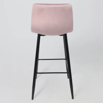 Стул STELLA, барный, пыльная роза велюр HLR25/черный_12