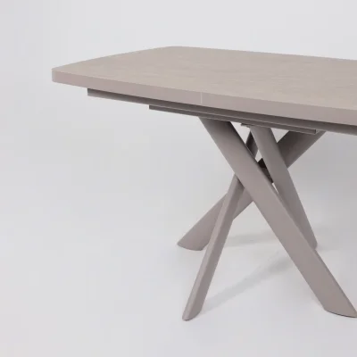 Стол LEONEL-130, раздвижной 130(165)х85, Бежевый камень-HPL/Капучино_13