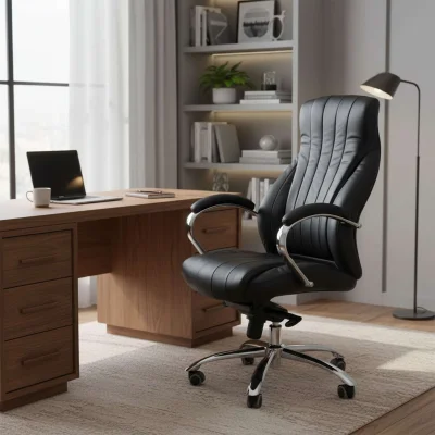 Кресло поворотное MASTIF, мультиблок, натуральная кожа, черный_3