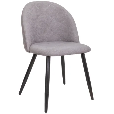 Стул HONNOR,  светло-серая ткань 1701-26/черный_1
