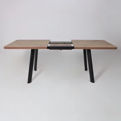 Стол LEON LUX RADIAL-180, раздвижной 180(240)х95, Дуб Веллингтон/Чёрный_18