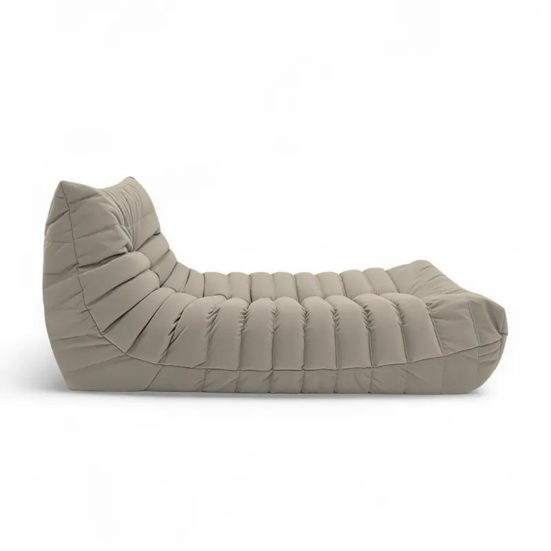 Бескаркасное кресло-шезлонг Француз BeanBag 90*45 / микровелюр, Латте_preview_2