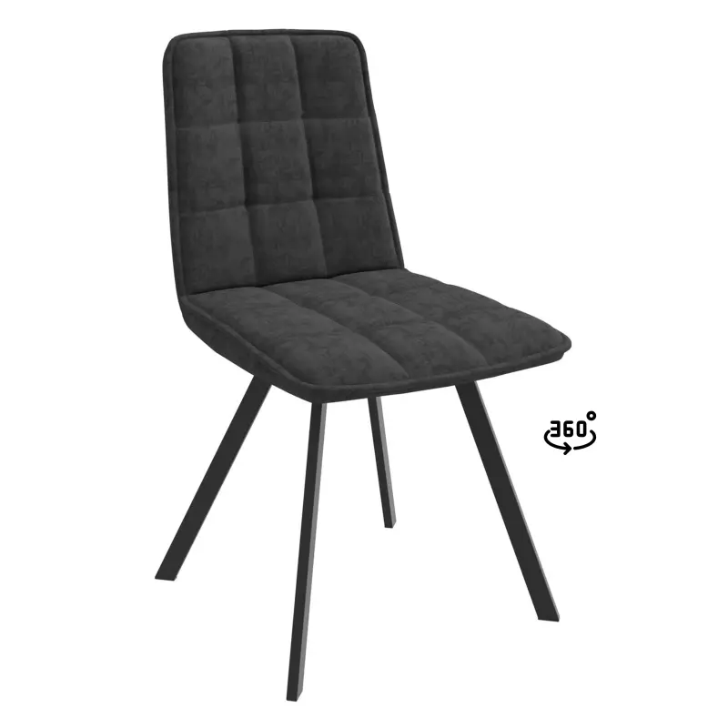Стул ROM D-R 360, d24 BLACK LUX\черный фотография