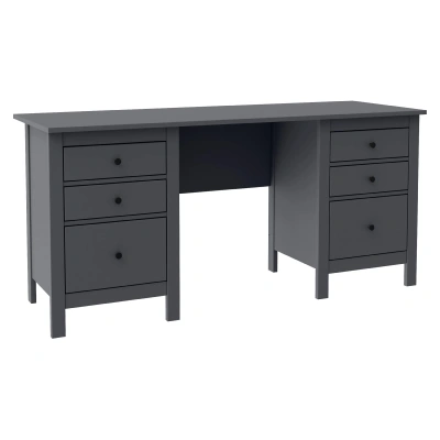 Стол письменный САГА, 161х56см, серый (2.08.06.200.4 RU) фотография