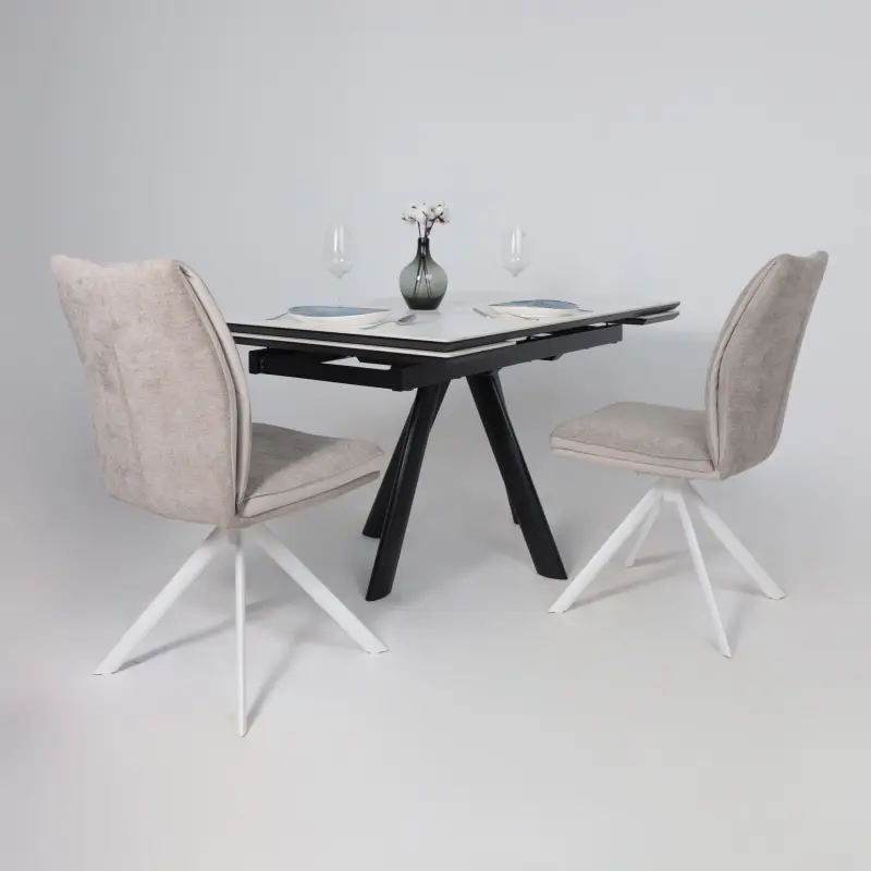 Стул SMART-R 360, g05 GREY BEIGE шенилл LUX - d07 PEARL GREY LUX\белый_preview_4