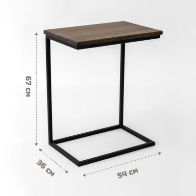 Стол журнальный HAWK DD, дуб мореный/черный_8