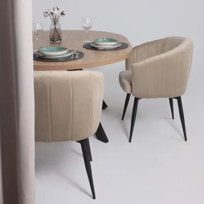 Кресло MELON, поворотное, бежевый велюр/черный_9