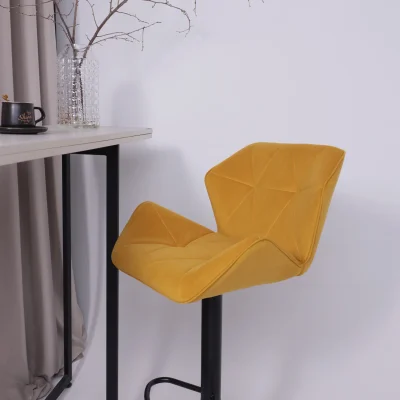 Кресло барное BERLIN GB, Velutto 56 горчичный велюр/черный_10