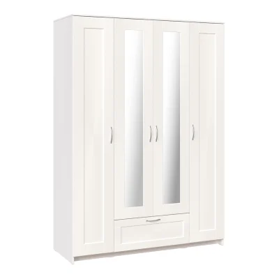 Шкаф СИРИУС 156х59х220, белый (4двери+1ящик+2зеркала) (2.02.01.520.1 RU) фотография