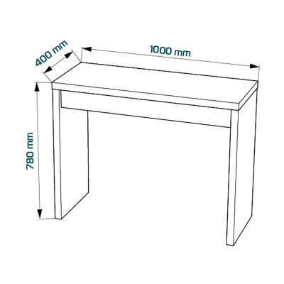 Стол косметический ЭНКЕЛЬ 100,  100х77х40см, белый_3
