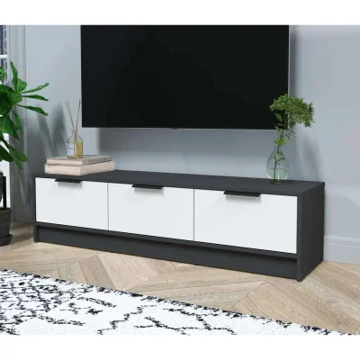 Тумба(ТВ) КОНЦЕПТ КТ-ТВ3-35, к.Антрацит/ф.Белый  (В348хШ1360хГ355мм)_2