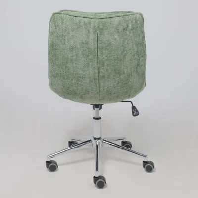 Кресло LOLA, зеленая рогожка GY91-14/хром_13