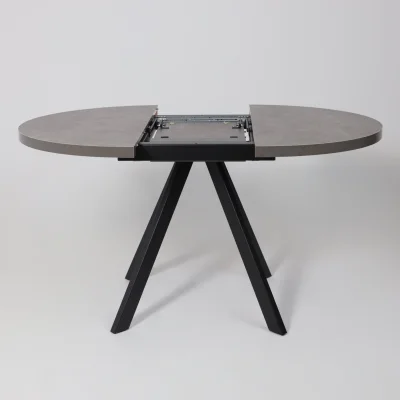 Стол RONDO М-100, круглый раздвижной 100(135), ДЫМЧАТАЯ КЕРАМИКА/Черный_25