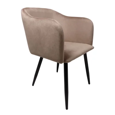 Кресло ORLY, бежевый велюр HLR08/черный_1