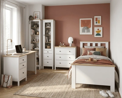 Спальня Сага, ясень + белый. Комплект №4 фотография