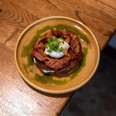 Блюдо STRIA, фарфор, пшеничный, d26,5*3см_3