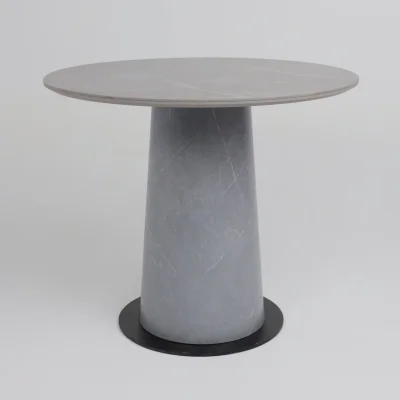 Стол AV 2317, МДФ+керамика, нераздвижной 900 серый, матовый LARKA GREY/черный+HPL Будда_8