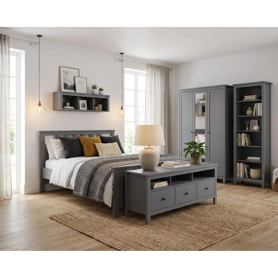Спальня Сага, серый. Комплект №5_1