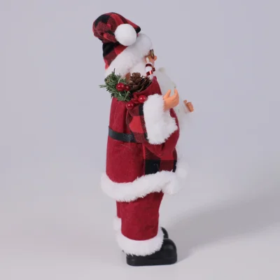 Интерьерное украшение "Санта-Клаус с мишкой", 30см (RY-149)_5