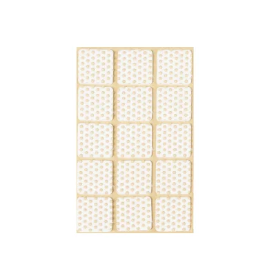 Подкладка самоприлипающая фетровая прорезиненная 30 х 30мм (1упак.=15шт), белая, Folmag фотография