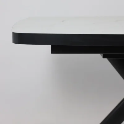 Стол LEONEL-130, раздвижной 130(165)х85, Кварцит-HPL/Черный_12