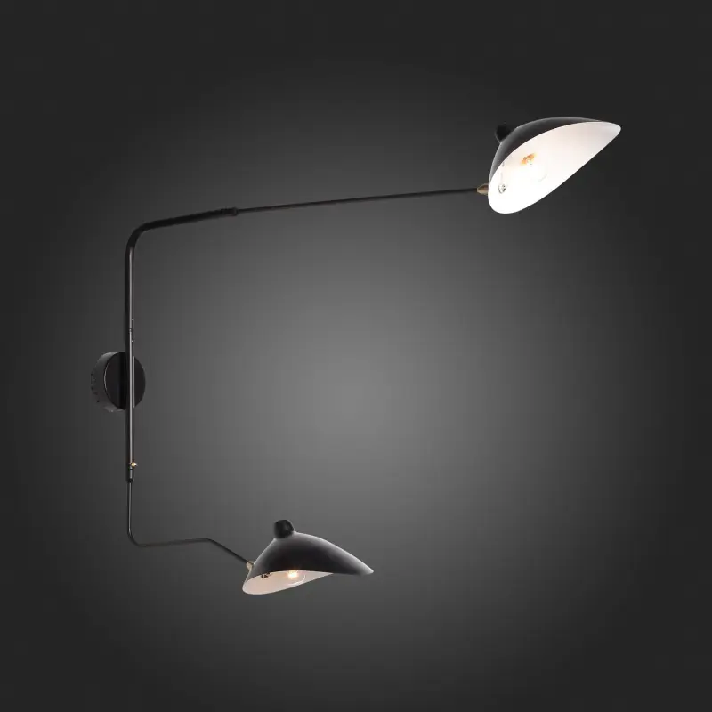 Светильник настенный ST-Luce Черный/Черный, Белый E27 2*60W SPRUZZO_preview_2