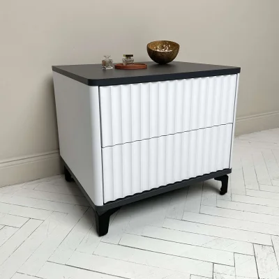 Стол-консоль SHTABE ROYAL 5003 эко, Белый-Металл Бруклин-Черный_4