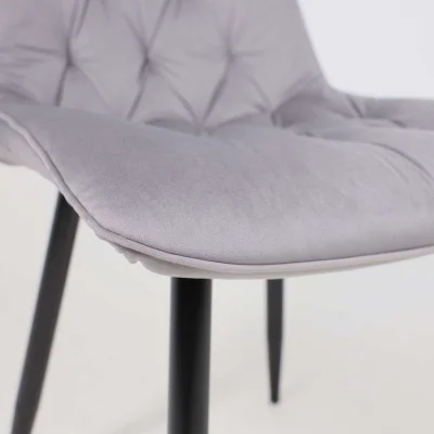 Стул ASTRA, 2, светло-серый велюр HLR-20/черный_10