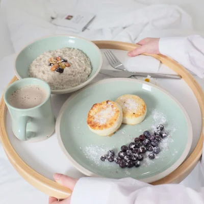 Блюдо глубокое STONE CLAY, керамика, светло-зеленый, d22*4,5см_8