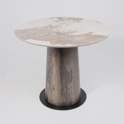 Стол AV 2317, МДФ+керамика, нераздвижной 900 белый, глянцевый PANDORA/черный+HPL Ипанема_9