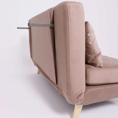 Диван ЭЛЛИ 140, бежевый Велютто люкс 22 / бук_11