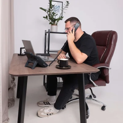 Кресло поворотное KING A, ECO, темно-коричневый_10