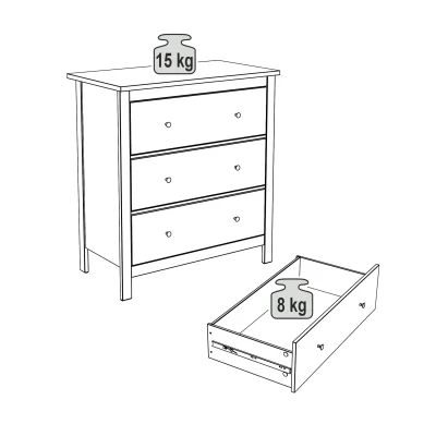 Комод САГА 3 ящика, темно-бирюзовый (2.08.02.020.6 RU)_5