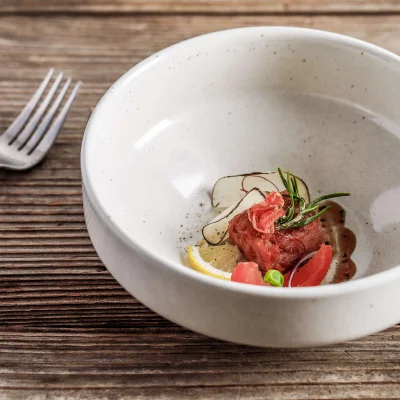 Миска-Боул STONE CLAY, керамика, белый, d17.5*7см_2