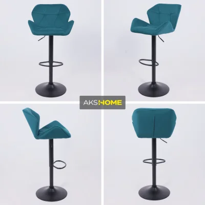 Кресло барное BERLIN GB, Velutto 20 бирюзовый велюр/черный_3