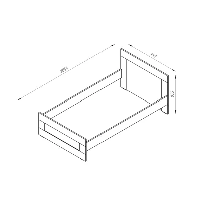 Кровать одинарная СИРИУС 90*200, дуб венге (2.02.04.170.5 RU)_4